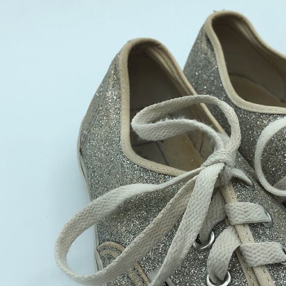 Classic Low Top Silver Glitter Vans - Picture 3 of 10